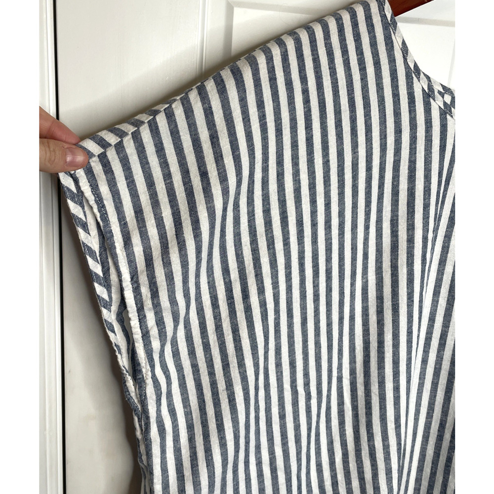 Caslon Nordstrom Women's Stripe Linen Blend Top Sz 3X Dolman Slv Boho Lagenlook - Picture 6 of 9